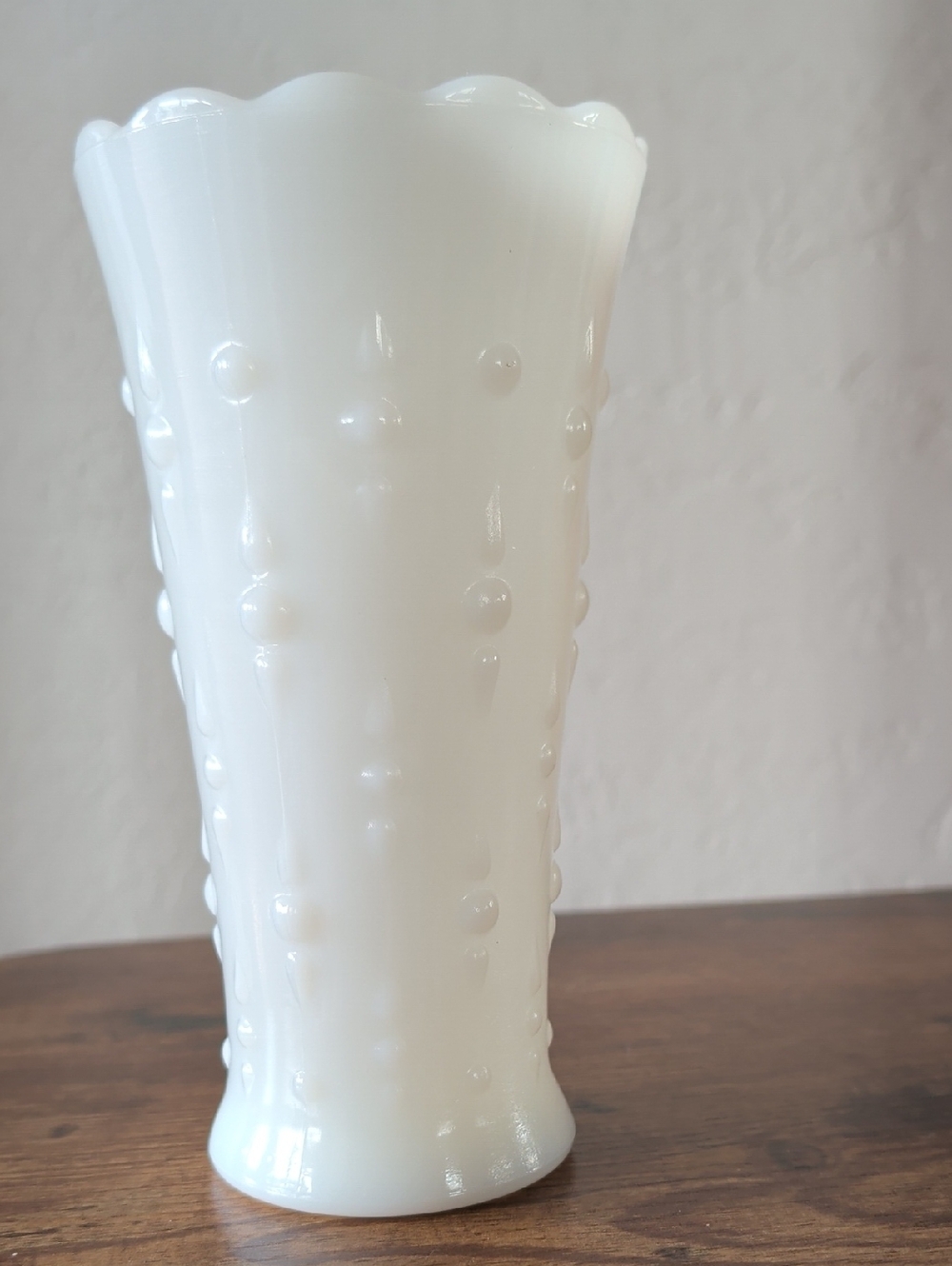 Vintage White Hobnail Milk Glass Vase
